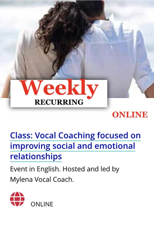 Vocal Coaching class focused on improving social and romantic relationships